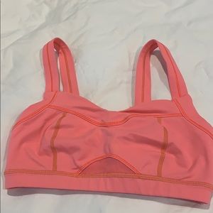 Lululemon Athletica salmon engage run sports bra